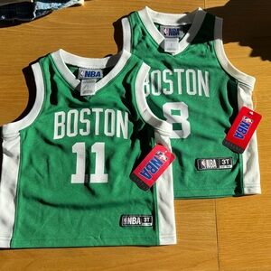 2 NWT Kids Boston Celtics Basketball Jerseys